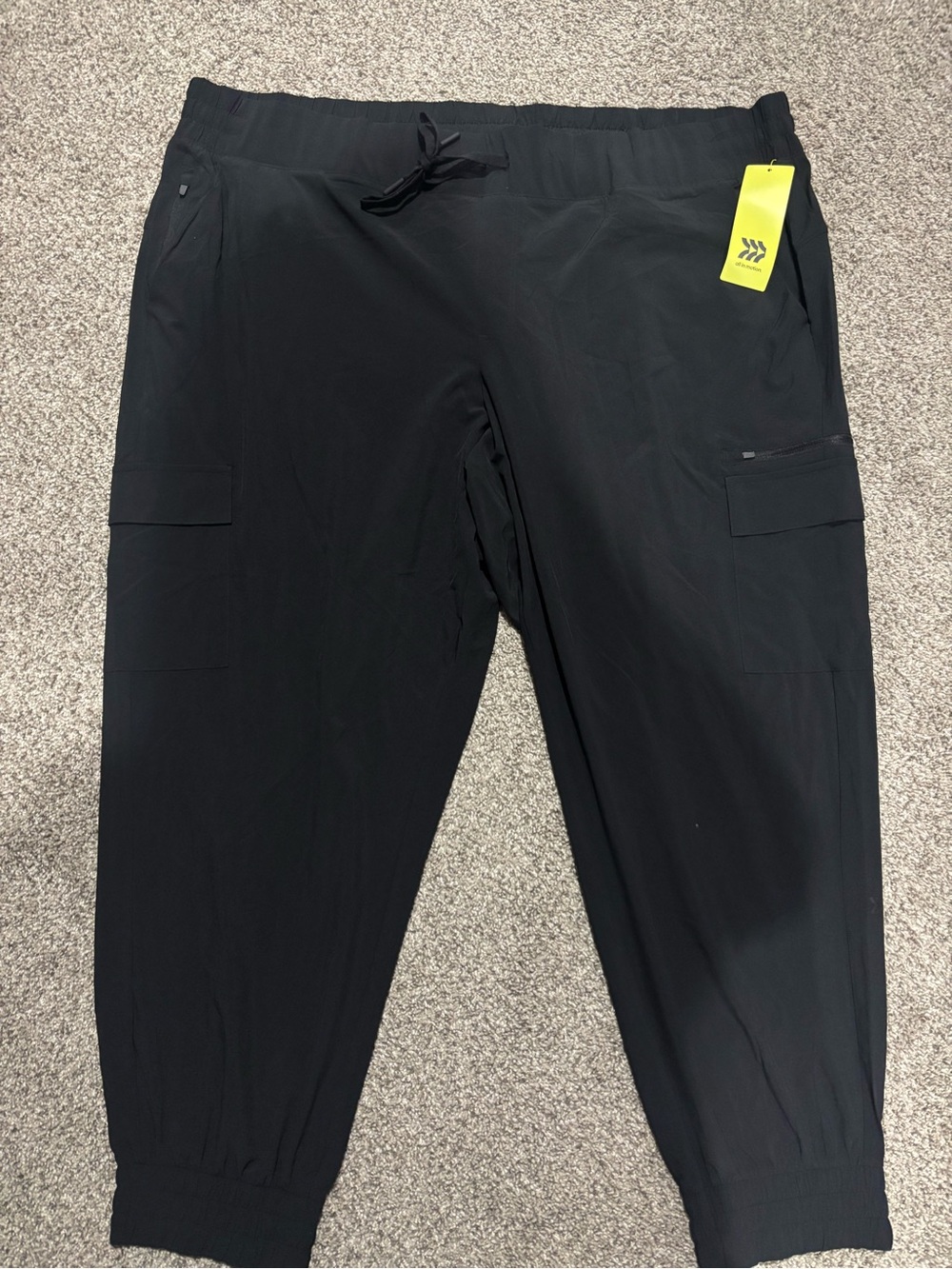 all in motion Women's Black Cargo Jogger Pants